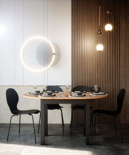 Esstisch Anthrazit Wildeiche