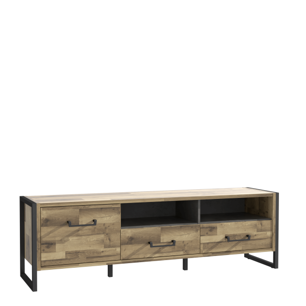 TV Lowboard Stabeiche und Betonoptik