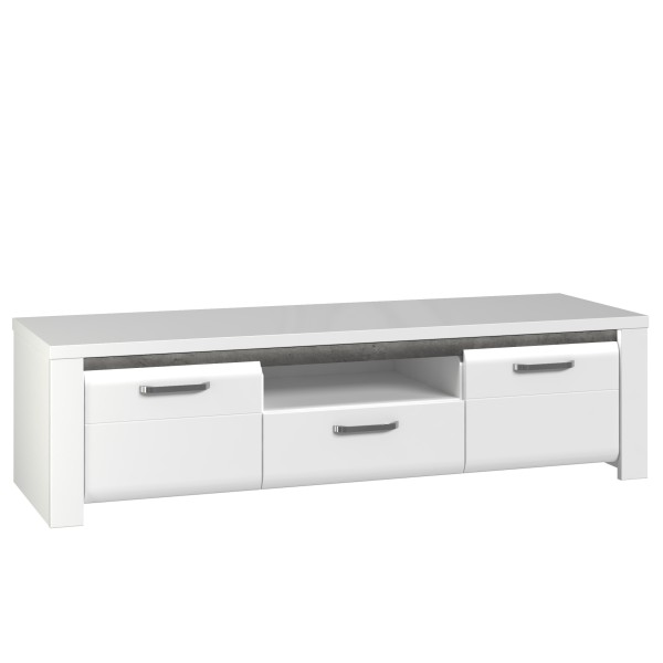TV Lowboard Weiß und Betonoptik