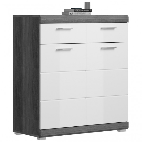Schuhschrank Weiß Hochglanz Rauchsilber