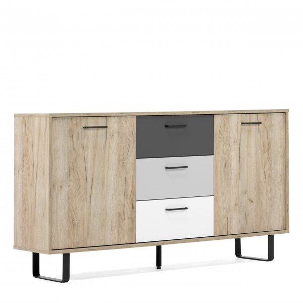 Sideboard Eiche Grau