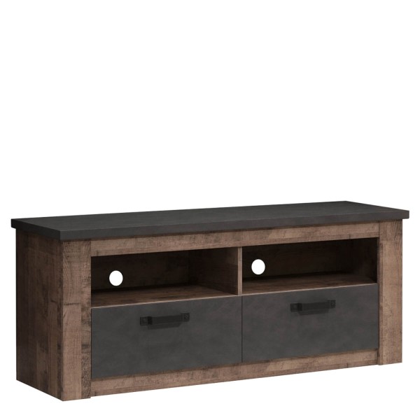 TV Lowboard Tabak Eiche Anthrazit