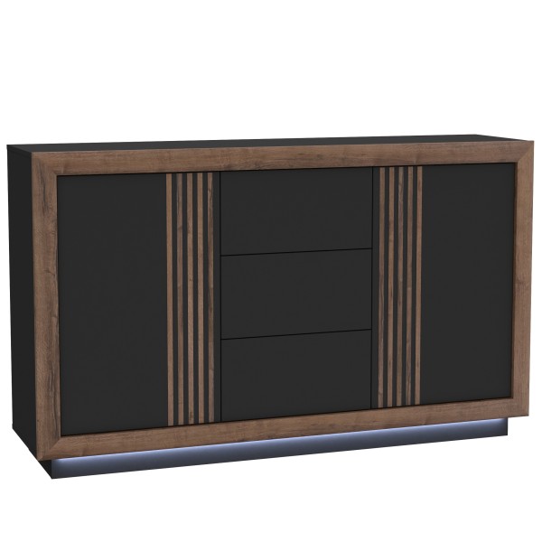 Sideboard Schlammeiche und Schwarz