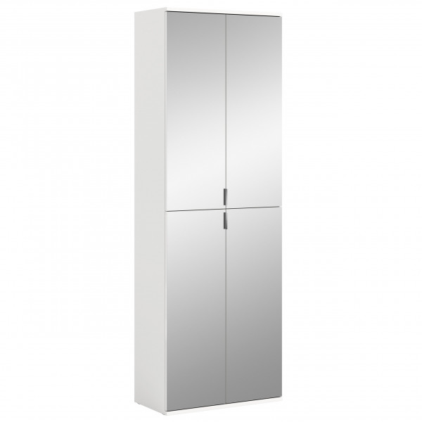 Schrank Weiß Spiegelglas