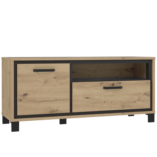 TV Lowboard Artisan Eiche und schwarze Eiche