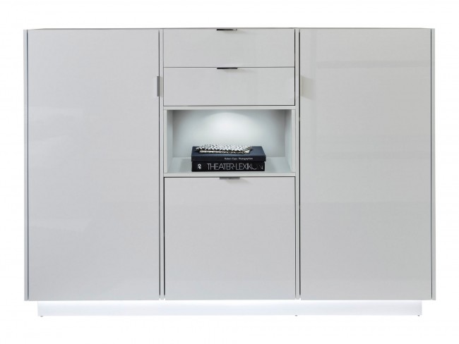 Highboard Weiß Hochglanz
