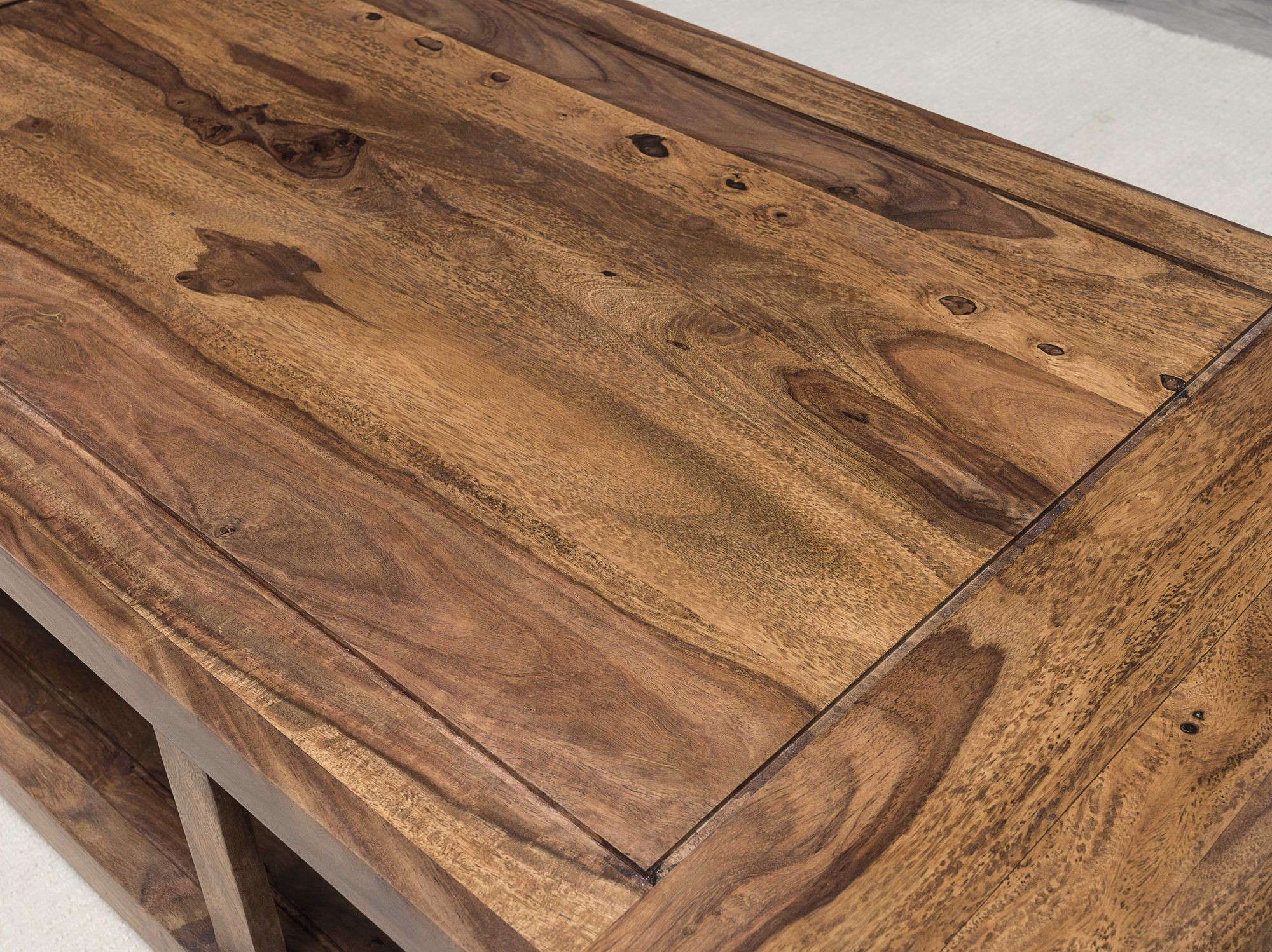 Couchtisch Massiv-Holz Sheesham 120 cm breit Wohnzimmer ...