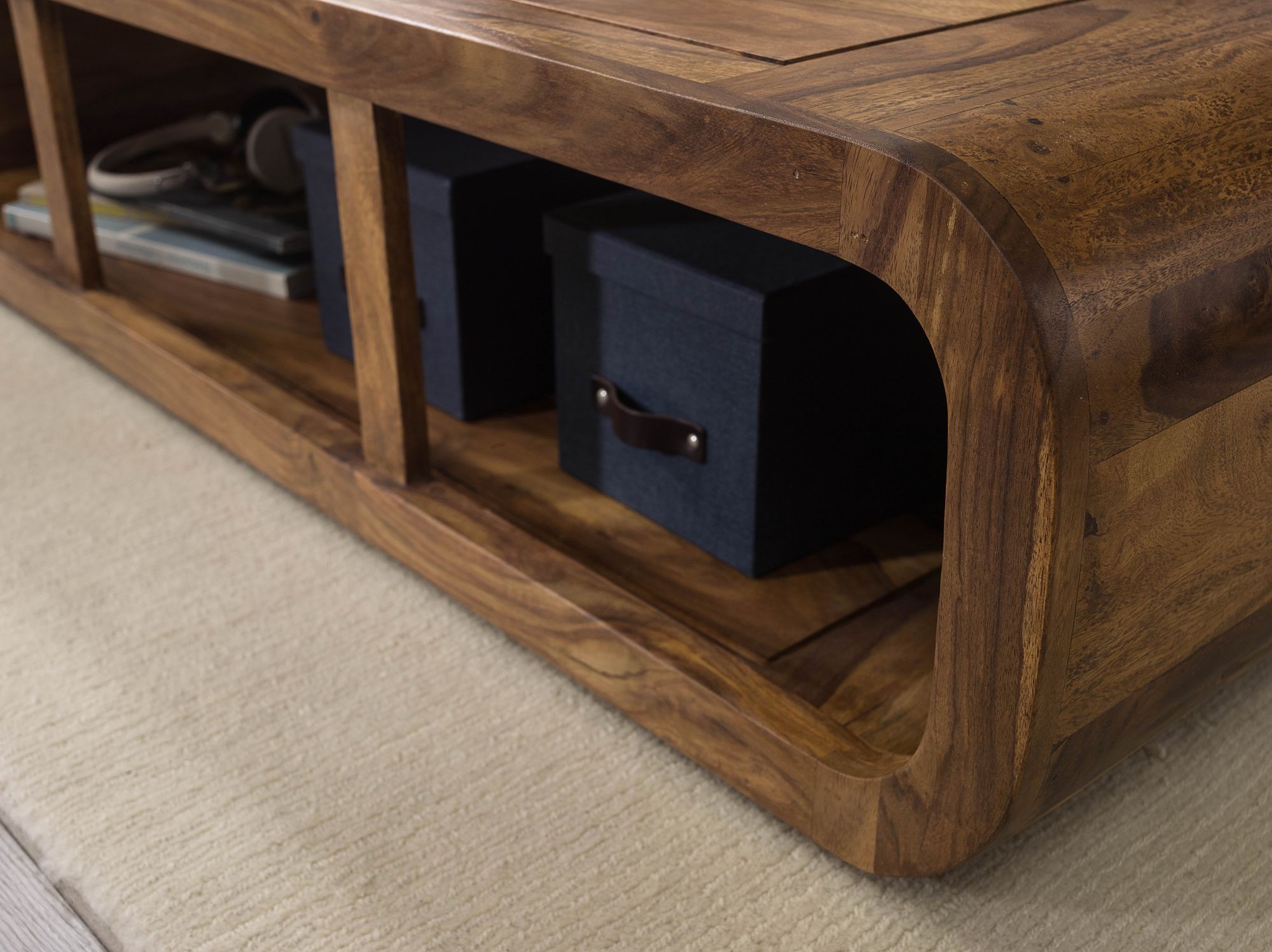 Couchtisch Massiv-Holz Sheesham 120 cm breit Wohnzimmer ...