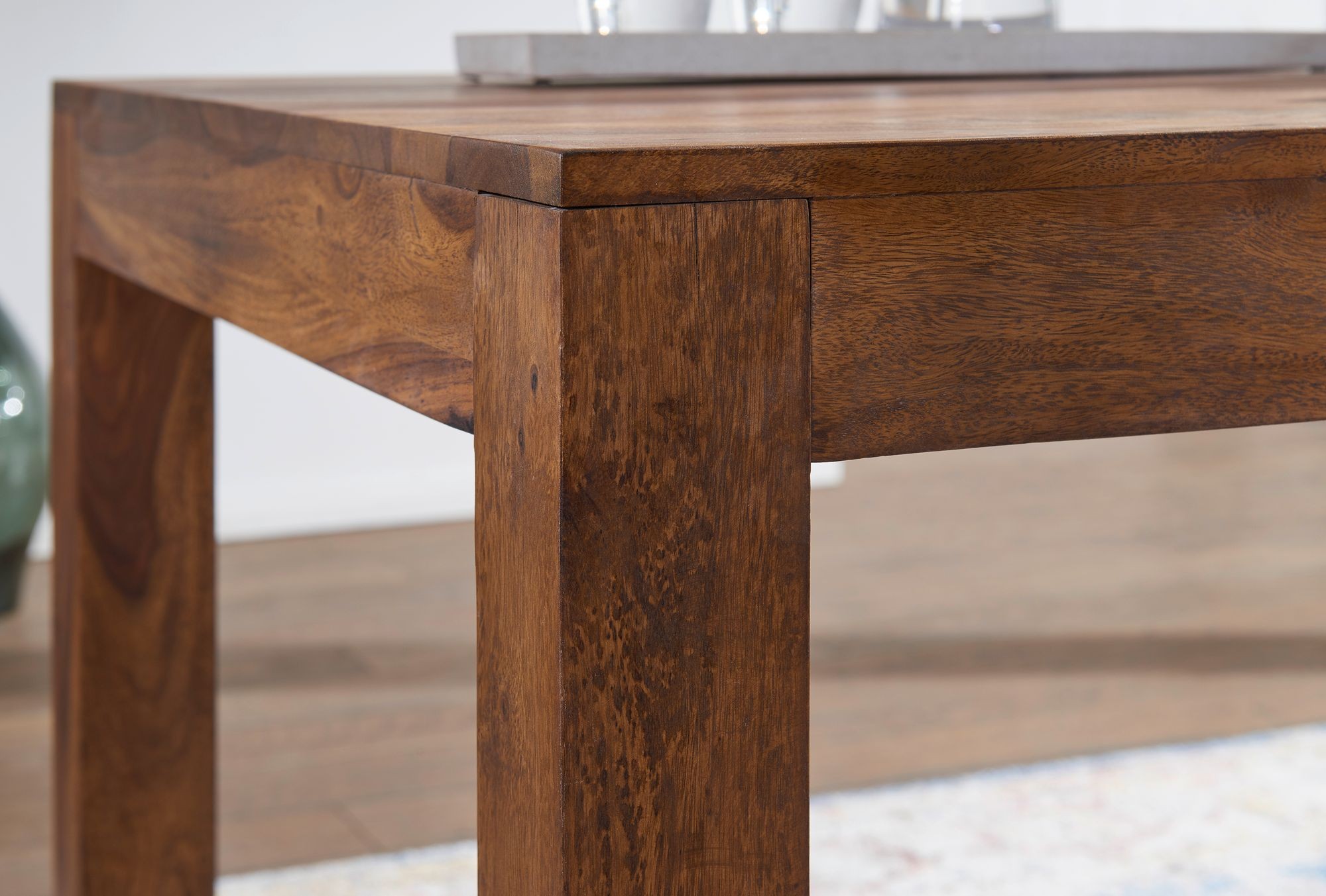 Design Esstisch Holz Massiv 140 x 80 x 76 cm - Moderner Esszimmertisch