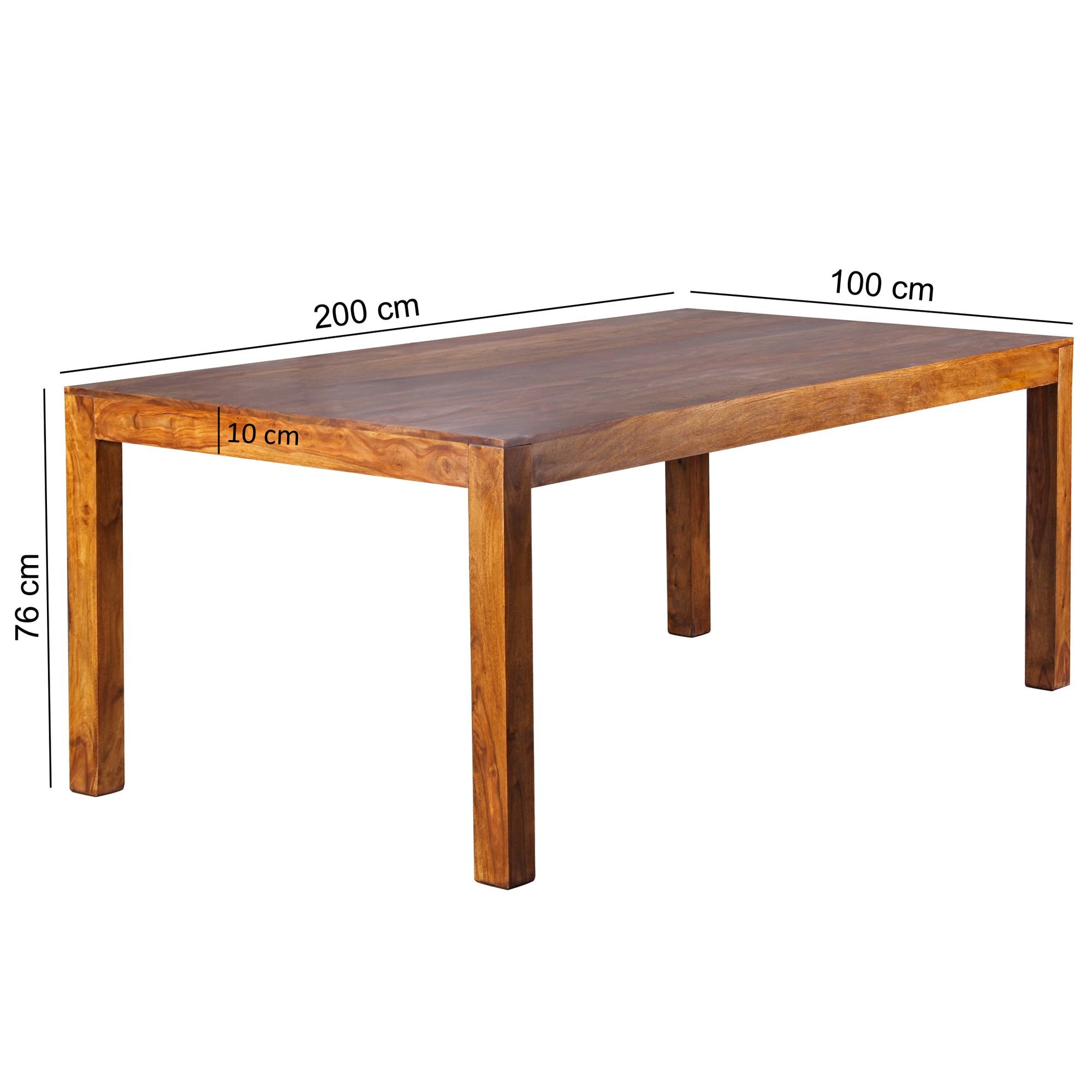 Esstisch Massivholz Sheesham 200 cm Esszimmer-Tisch ...