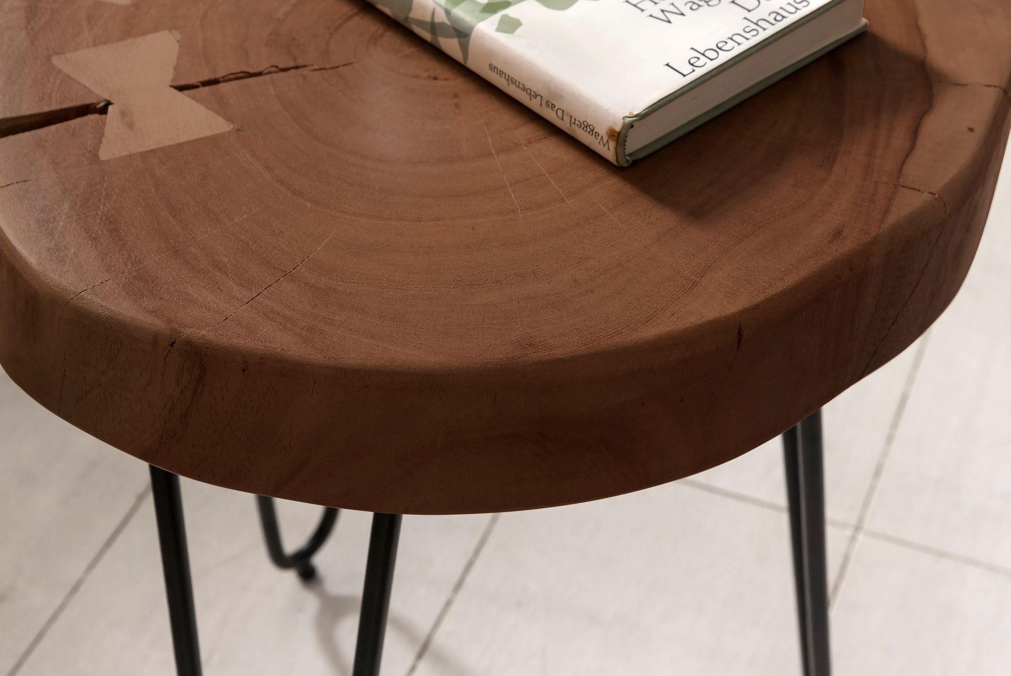 Massivholz Sheesham Beistelltisch 30 x 30 cm Newfurn