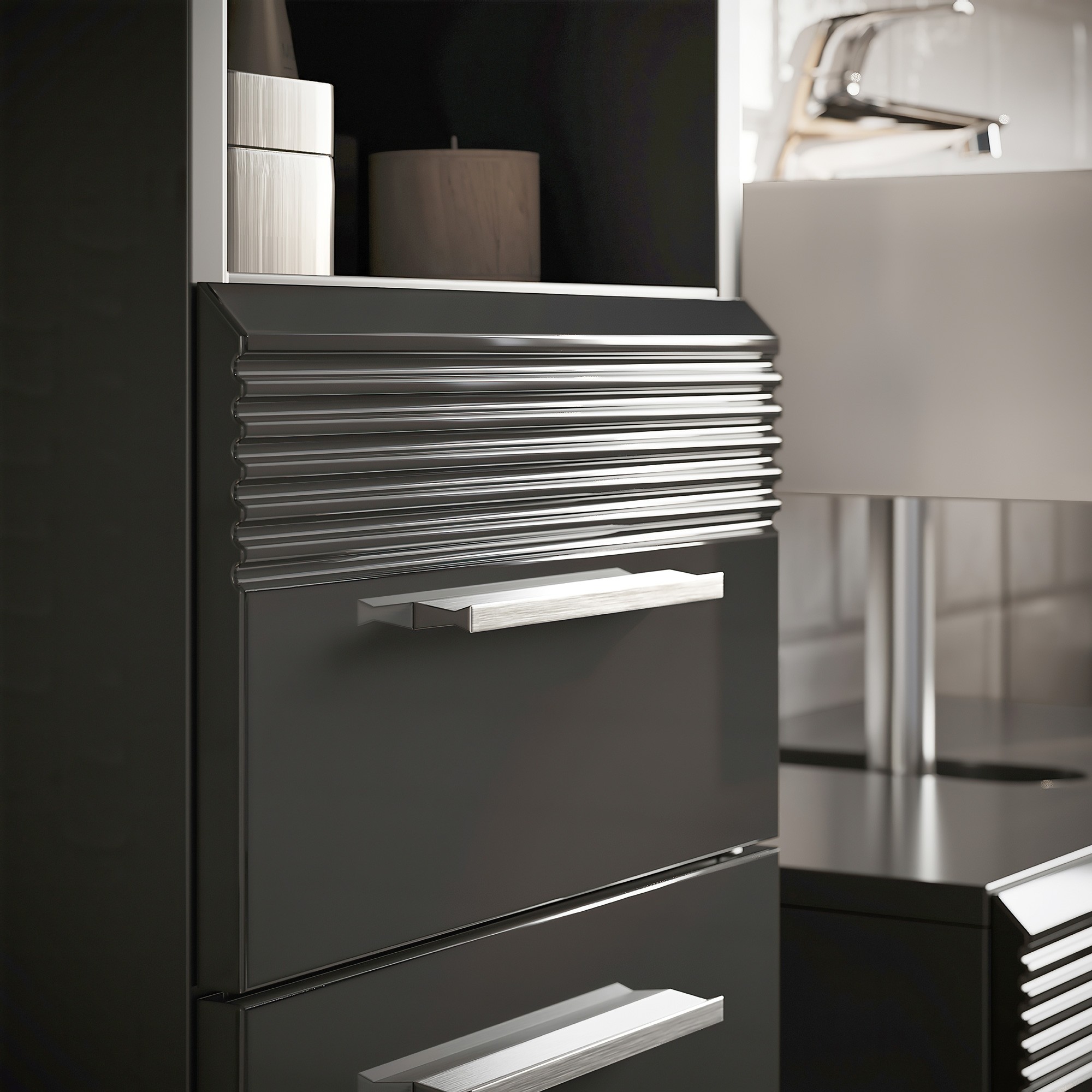 Schrank Schwarz Hochglanz Newfurn