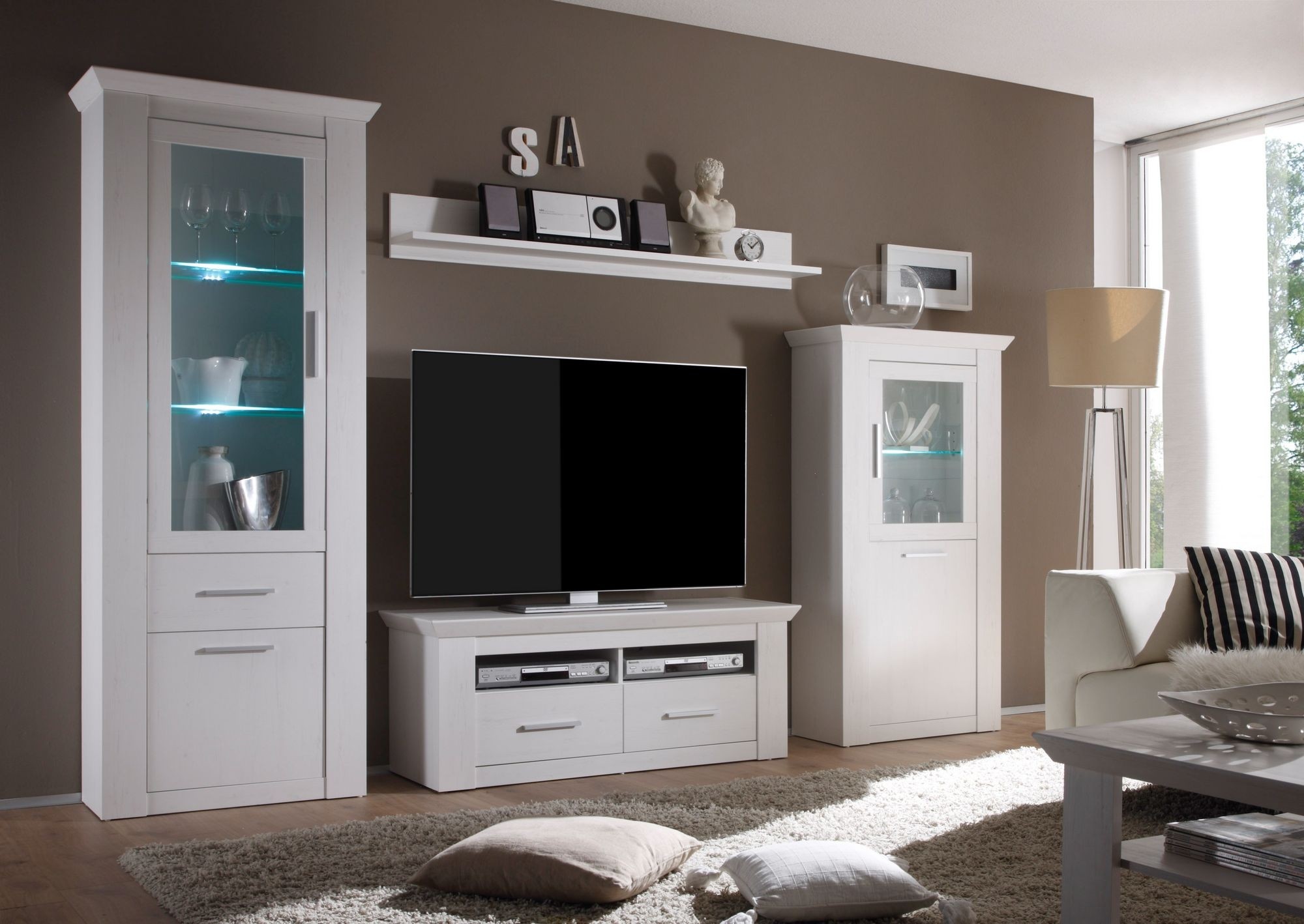  Marie.two Concept  - Wohnwand Pinie Weiß Newfurn