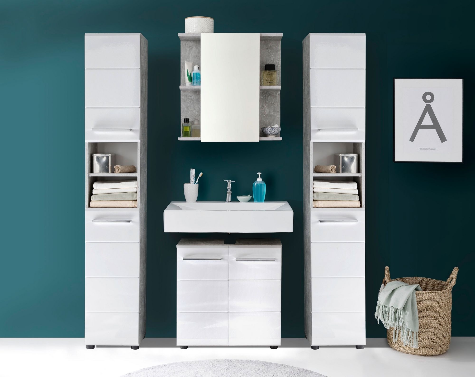 46+ nett Bild Badezimmer Set : Badezimmer Set Jena 4-teilig in Weiß ♥