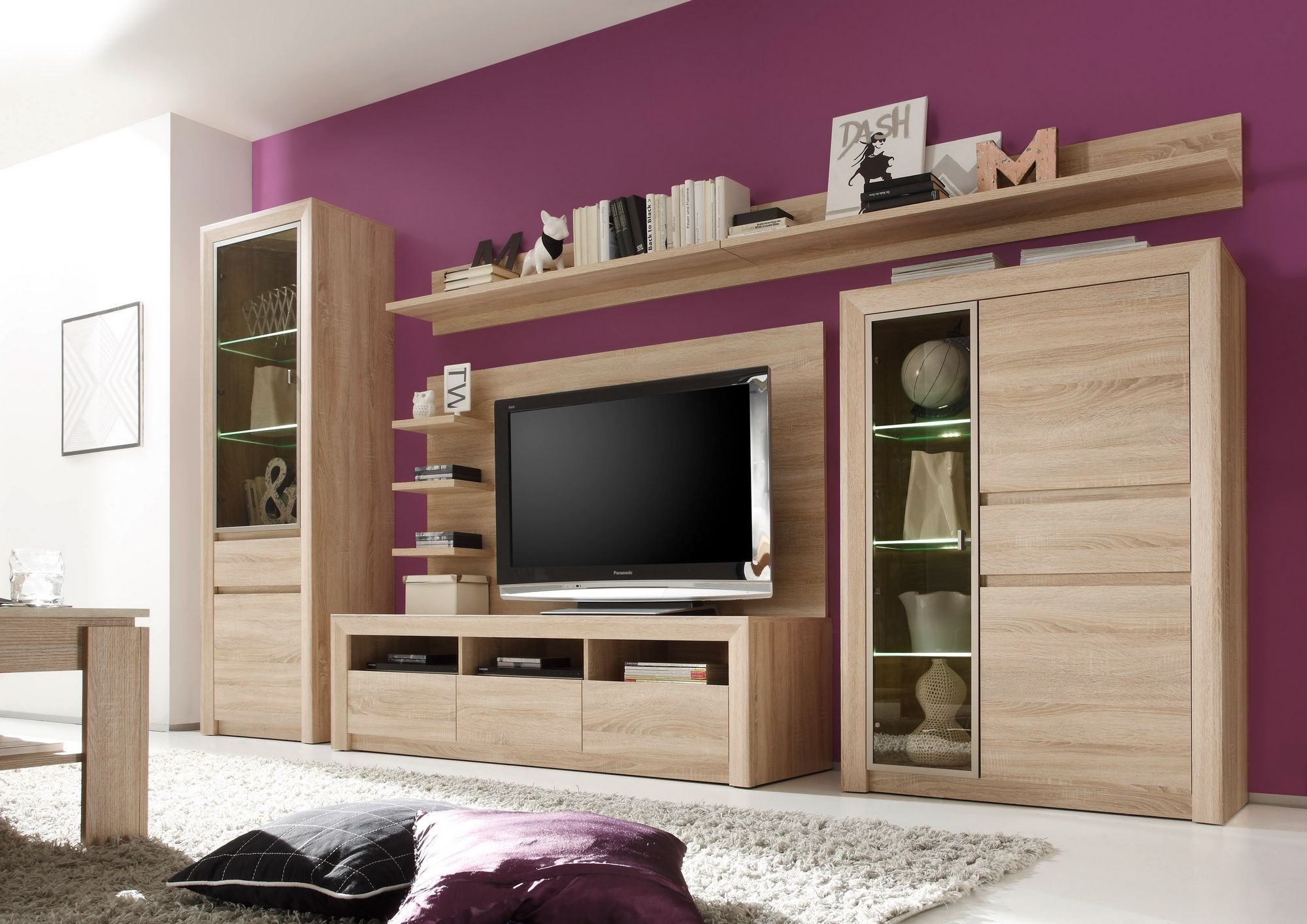  Kaleb.twentyone  - TV Lowboard Eiche Sägerau Hell Newfurn