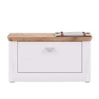 Sitzbank weiß matt