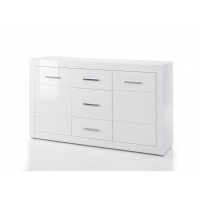 [ Hanna.eleven ] - Sideboard mit Weiß Hochglanz             