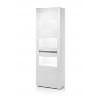 [ Finn.two ] - Vitrine mit Weiß Hochglanz             