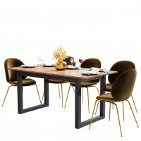 Esstisch Wildeiche Anthrazit