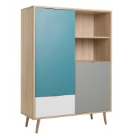 Highboard Dekor Sonoma Eiche / Tricolor            
