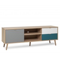 TV Lowboard Dekor Sonoma Eiche / Tricolor            