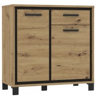 Kommode Artisan Eiche und schwarze Eiche