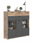 Highboard Basalt Grau Eiche