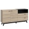 Sideboard Sonoma Eiche und Schwarz