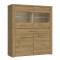 Highboardvitrine Alteiche