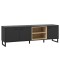 TV Lowboard Schwarz und Artisan Eiche