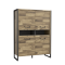Highboard Stabeiche und Betonoptik