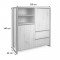 Highboard Wildeiche Anthrazit