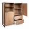 Highboard Wildeiche Anthrazit