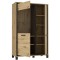 Highboardvitrine Artisan Eiche und schwarze Eiche