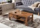 Couchtisch Massivholz Sheesham Design Wohnzimmer-Tisch 110 x 60 cm Schublade und Fach Landhausstil Holztisch 