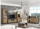 Highboardvitrine Artisan Eiche und schwarze Eiche